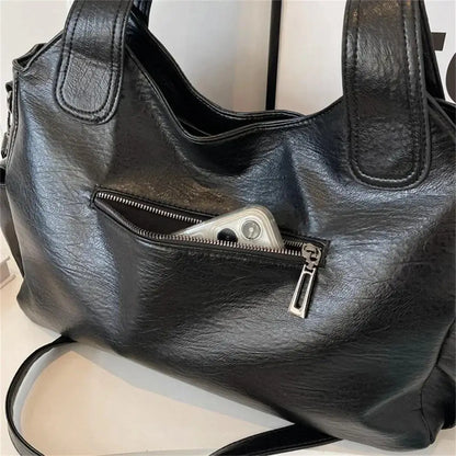 Soft Interior Compartment Shoulder Bags 2025 High Quality Contrasting Colors Bags for Women Fashion Zipper Pu Women's Handbags