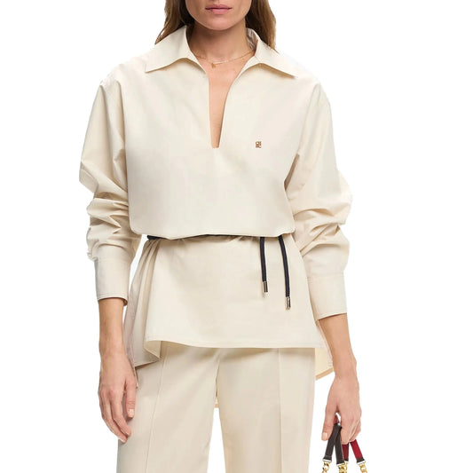 Women Elegant Solid Blouse Spring Summer Casual Long Sleeve V Neck Loose Shirt Office Lady Tunics Fashion Tops 2025