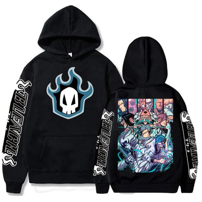 Japan Anime Cartoon Manga Peripherals Hoodies Bleach Print Pullovers Long Sleeve Harajuku Fashion Fleece Warm Casual Sweatshirt