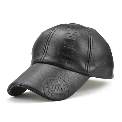 Vintage Men Beret Hat Leather Flat Hats Warm Autumn Winter Windproof Adjustable High Quality Peaked Cap Mens Retro Beret Caps