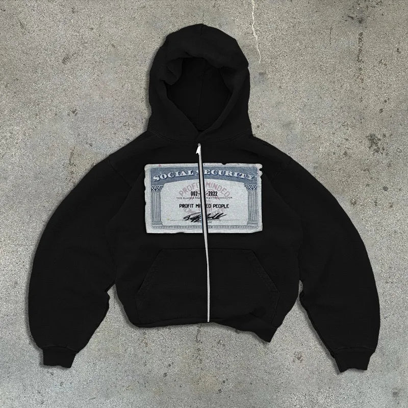 European and American Version Unisex Cute Hoodie Youth Oversized Sweatshirt Casual Clothes Zipper Jacket