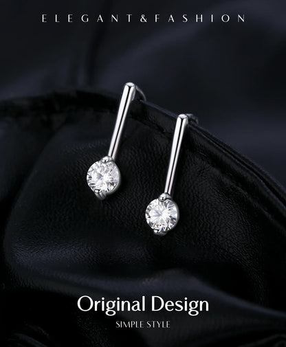 Sparkling D Color Moissanite Drop Earrings 925 Sterling Silver Classic Geometric Dangle Earrings For Women Fine Jewelry
