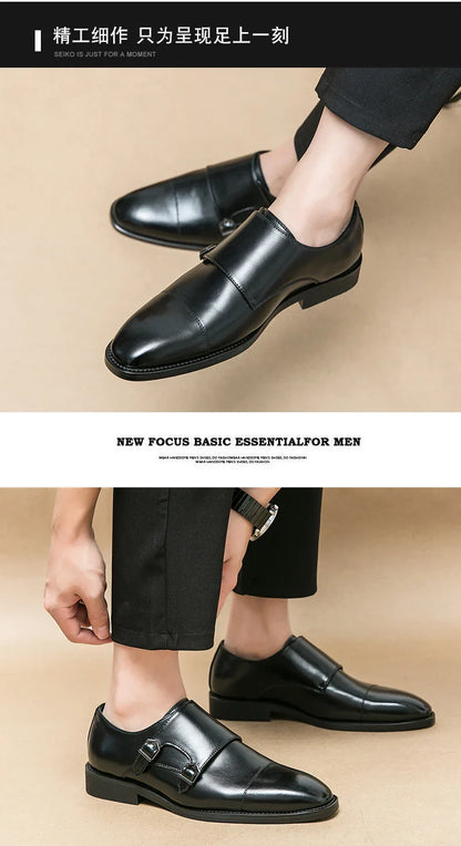 Men's Dress Shoes Classic Wedding Formal Oxford Leather Shoes Men Gentleman Casual Business Social Shoes Man Office Leather Shoe