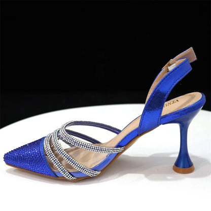 Newest INS Style Orange Color Elegant High Heels Nigeria Popular Design African Ladies Shoes And Bag Set