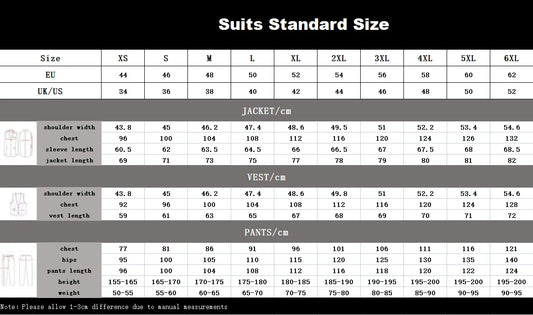 Multi-colors Male Suits 3 Pieces Jacket With Vest Pants Wedding Groom Sets Notched Lapel Men's Formal Business Office Suit Set
