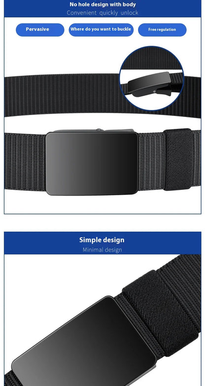 Unisex Canvas Belt Tweed Plaid Casual Polyester Four Seasons Universal Double Color Tweed Plaid Polyester Leisure Belt