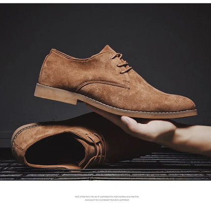 Sapatos Masculinos Derby de Luxo, Sapatos de Couro de Camurça de Alta Qualidade para Homens, Sapatos Casuais de Negócios, Sapatos de Amarrar Masculinos para Festas e Casamentos, Tamanho Grande