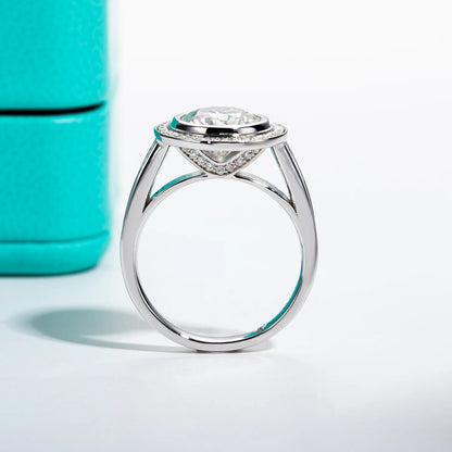 3ct D Color Moissanite Halo Engagement Wedding Ring 925 Sterling Silver Rings For Women Jewelry Wholesale
