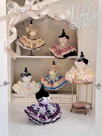 Girls Birthday Lolita Dress 2024 Spring and Summer Women's Tube Top Satin Bowknot Slim Pettiskirt Short Mini Party Dress