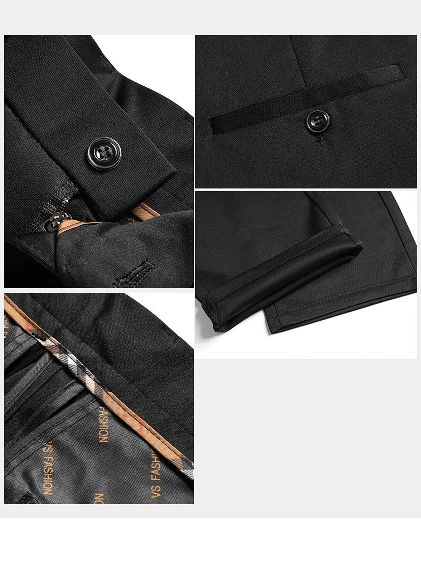 Men's Casual Stretch Dress Pants Slim Fit Straight Business Trousers