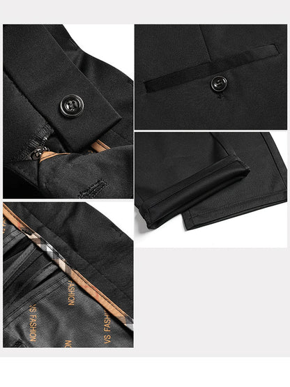 Men's Casual Stretch Dress Pants Slim Fit Straight Business Trousers
