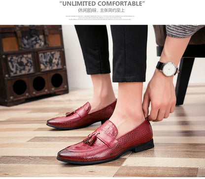 Brand New Mens Casual Shoes Lazy Pointed Leather Shoes Comfortable Sneakers Zapatos De Hombre Snake Skin Dresses 38-47