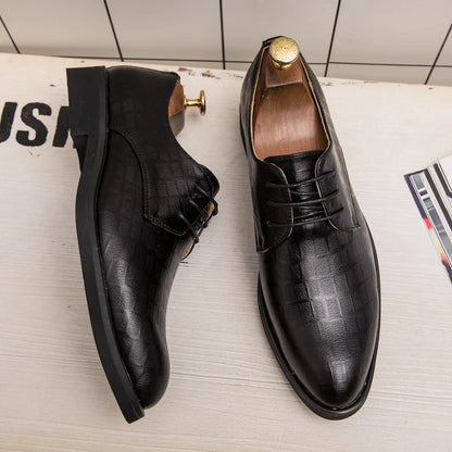 Mens Leather Designer Brand Casual Classic for Men Smile Breathable Office Loafers Formal Business Footwear Dress Shoes Flats 48