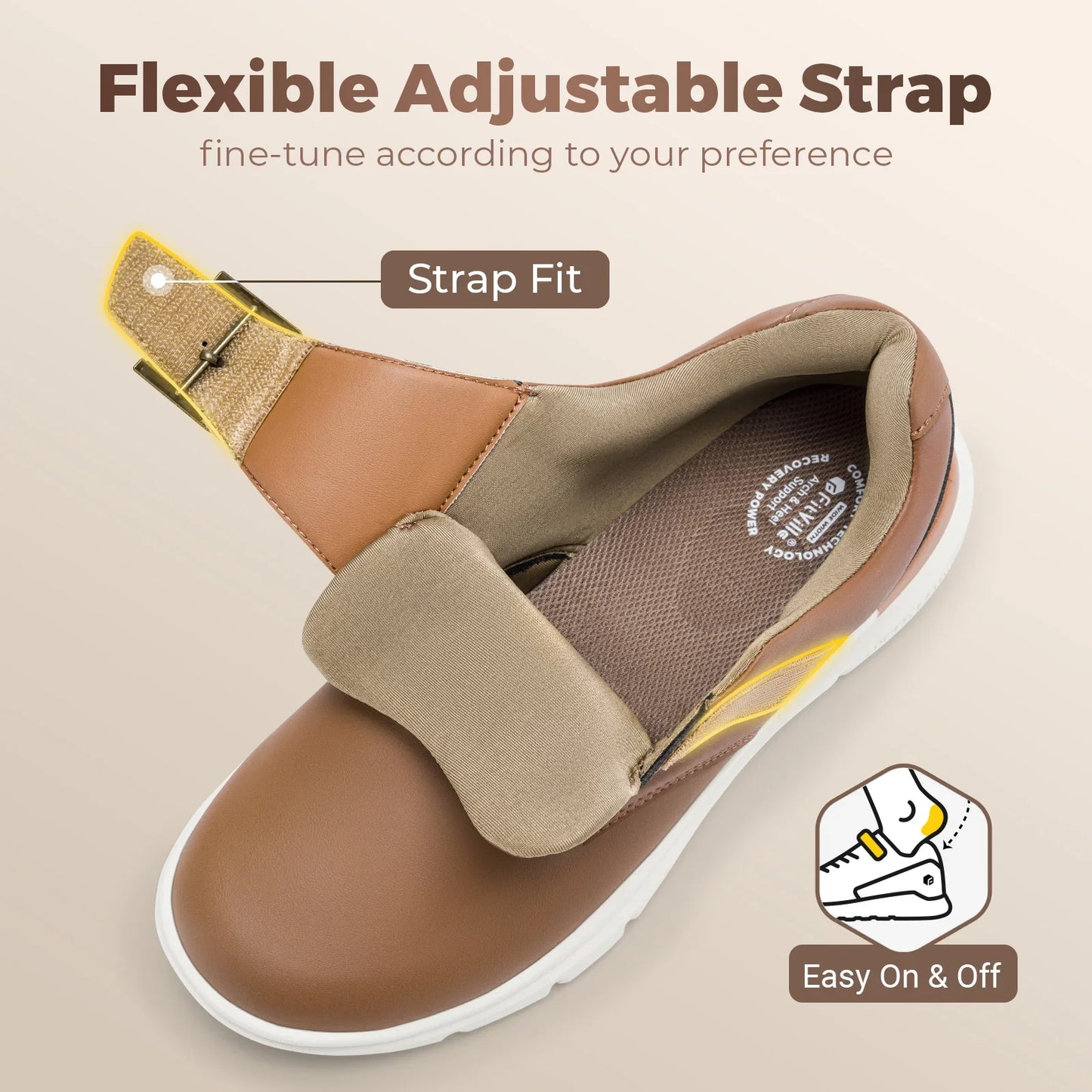 Sapatos masculinos de couro, sapatos largos para pés inchados, sapatos masculinos diabéticos para caminhada, para negócios e caminhadas ao ar livre