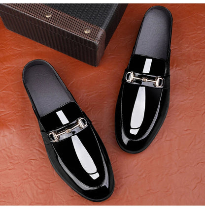 Men's plus size casual leather shoes Four Seasons new outdoor anti slip comfort walking shoes business Half support leather shoe