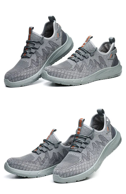 Lightweight Safety Shoes Men Steel Toe Sneakers Puncture Proof Breathable Work Safety Boots Man Comfy Construction Work Shoes