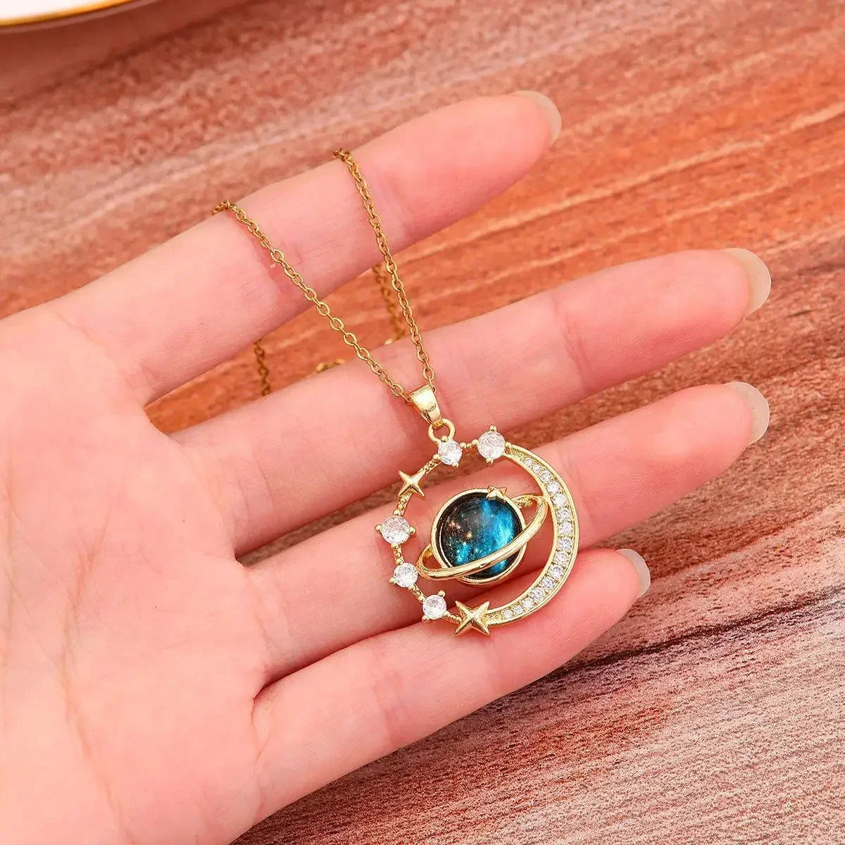 Collares Para Mujer Delicate and Beautiful Starry Pendant Necklace With Micro-Inlaid Zirconium Luxury Pendants Кулон
