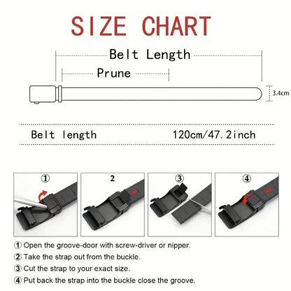 Automatic Buckle Belt Canvas Tactical Workwear Casual Outdoor Military Training Pants Belt Men Fashionable Multifunctional Belt