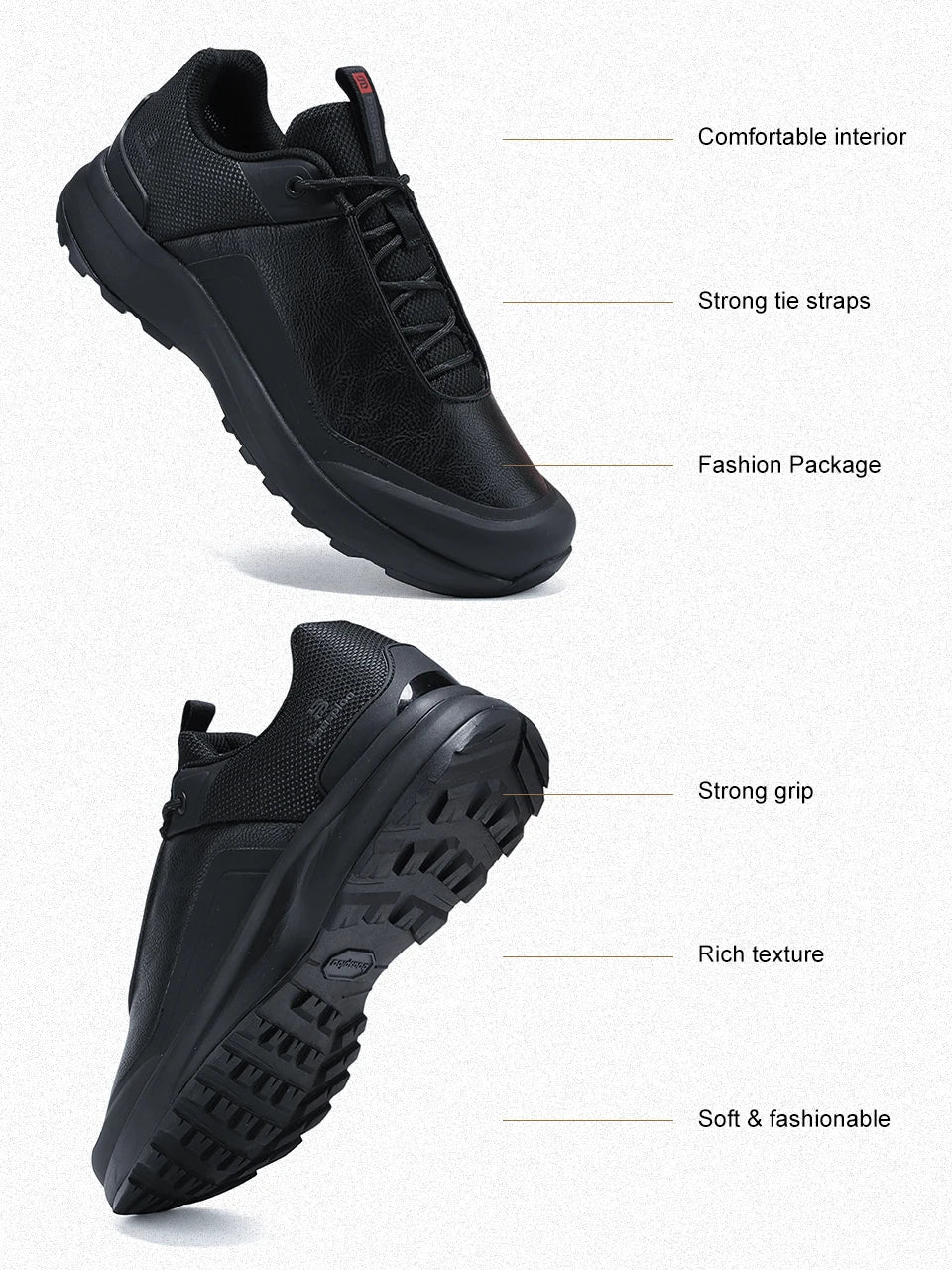 Hiking Shoes Men Outdoor Waterproof Camping Resistant Non Slip Sneakers Male Casual Lightweight Lace-Up Walking Shoes