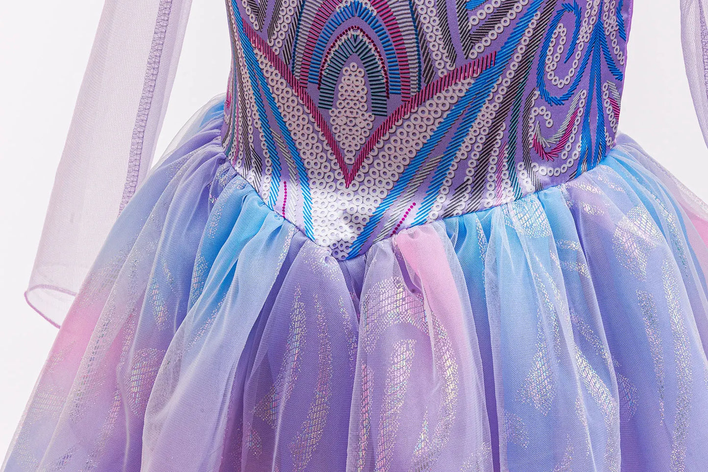 2026 Disney Wicked For Good Fantasia Menina Bruxa Roxa Glinda Princesa Vestido Fofo + Acessórios Festa Aniversário Apresentação