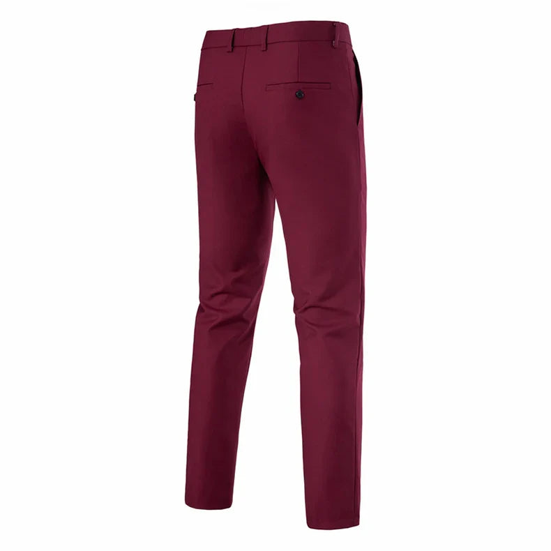 Mens Dress Pants Slim Fit Slacks for Men Business Casual Formal Pants Wedding Plain Men's Wrinkle-Resistant Dress Pant Party