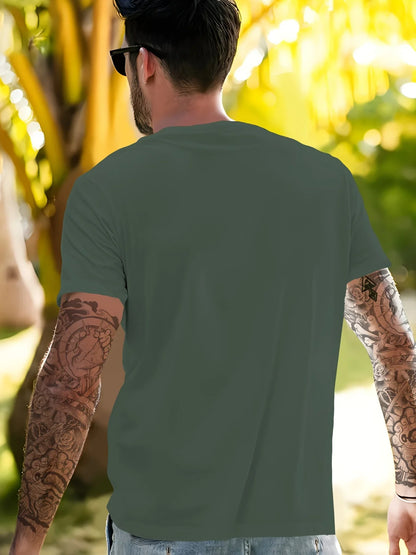 Men's summer 100% cotton MADE MITH LOVE 1968 printed fashionable casual sports loose round neck short sleeved T-shirt top