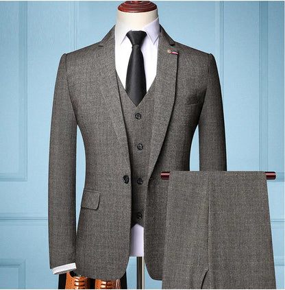 Suit  Men's Fashionable Business Banquet, Trendy Singer, Grid Host, Casual Wedding Banquet Dress, Male Star Performance Suit