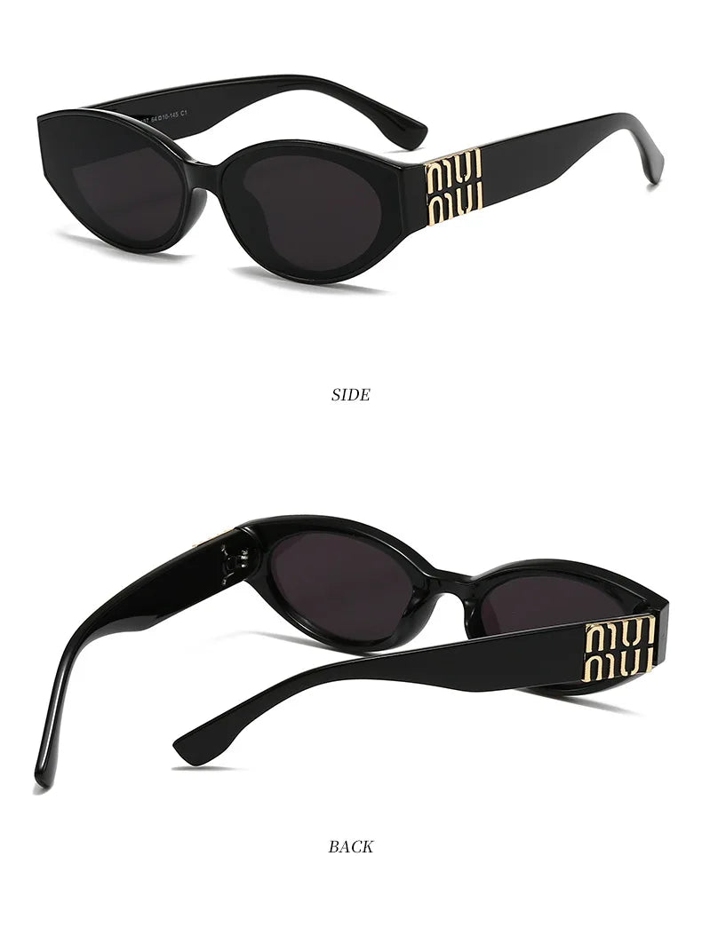 Glasses Stylish Fashion Designer Women Men Sunglasses Cute Oval Trending Shades Unisex Glamour Eyewear UV400
