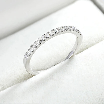 Test Passed Moissanite Ring Matching Wedding Diamond Band for Women 925 Sterling Silver Female Crown Single Tail Ring