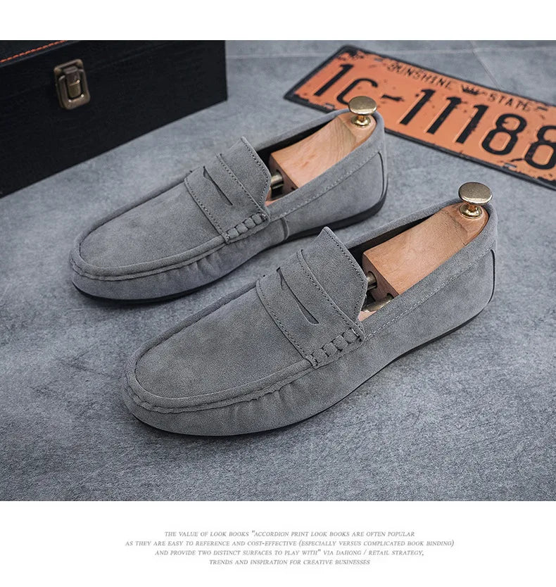 Brand Spring Summer Hot Sell Moccasins Men Loafers High Quality Genuine Leather Shoes Men Flats Lightweight Driving Shoes 2023