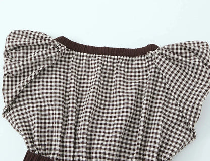 Casual Chic Women Tops Plaid V-Neck Sleeveless Bow Folds Short Tops Fashion 2026 Spring Summer Holiday Female Y2K Tops