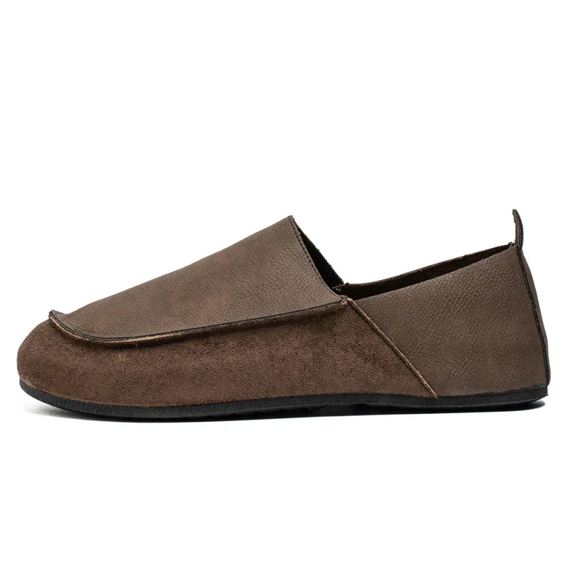 Man Loafers Outdoor Walking Fashion Mens Casual Shoes Soft Leather Comfort Half Slippers Breathable Lazy Driving Shoes