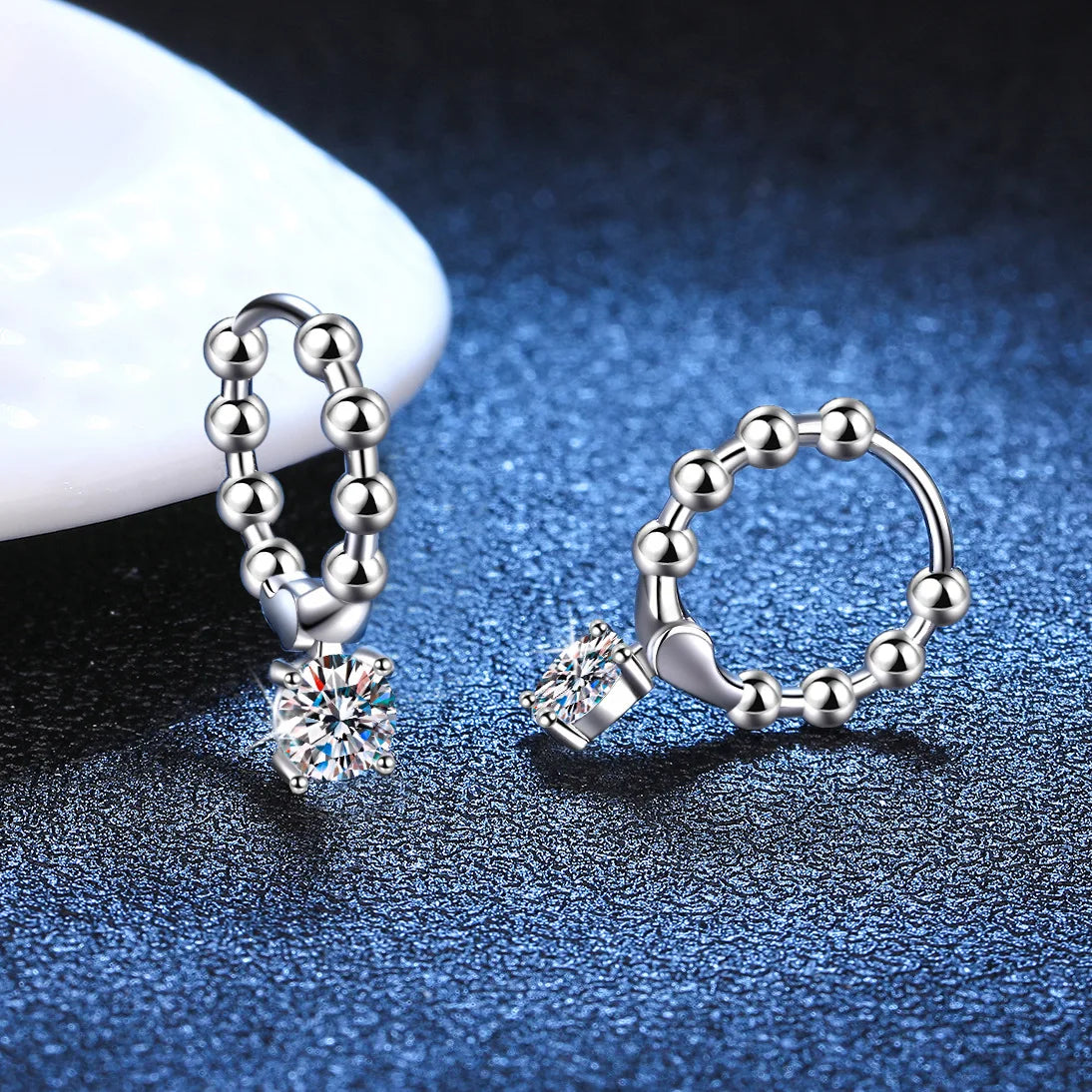 Real 0.5CT 5mm D Color Moissanite Drop Earrings for Women S925 Silver Plated PT950 Pass Diamond Test Earring Fine Jewelry