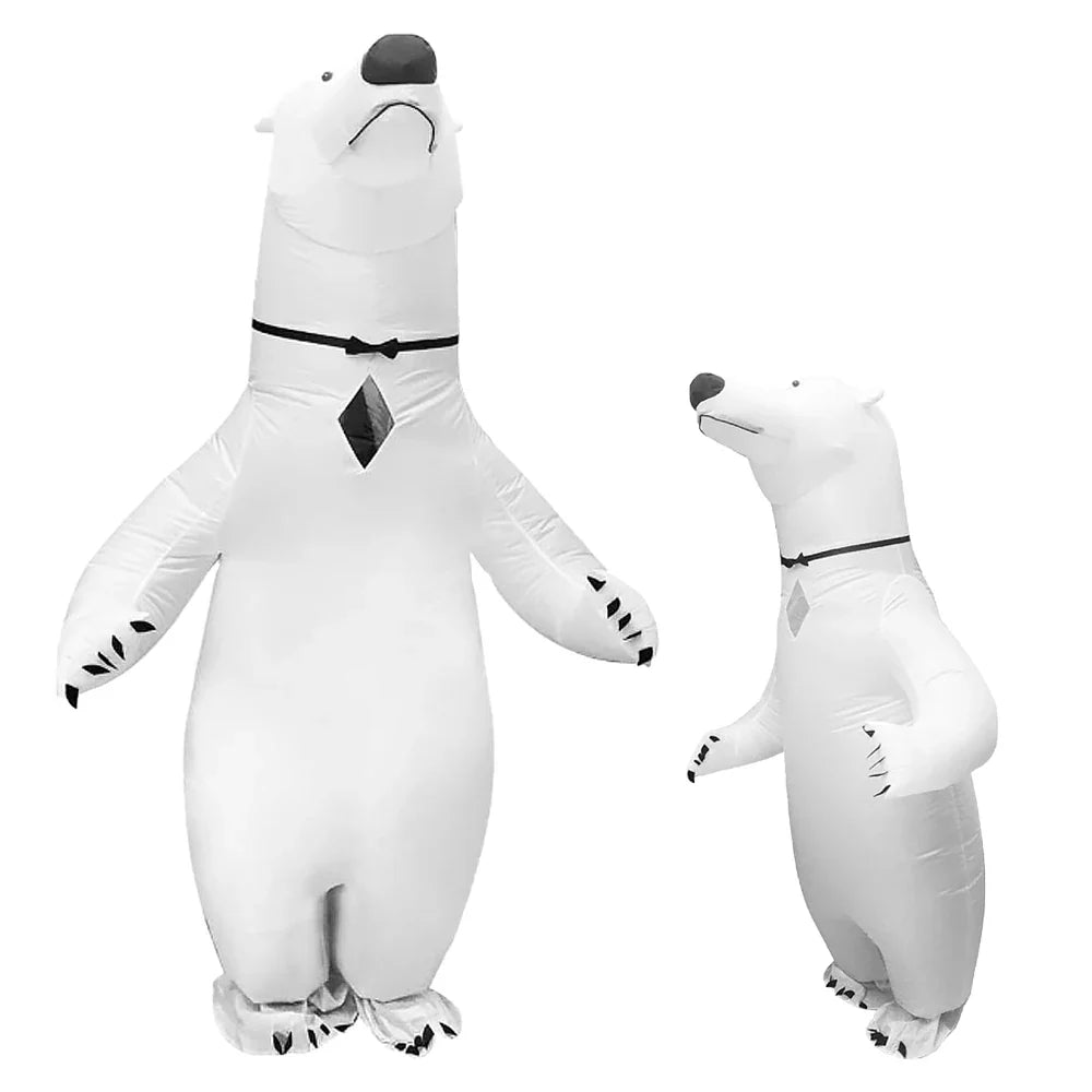 Polar bear Inflatable Costumes Adult Blow up Cosplay Party Festival Christmas Halloween Suit