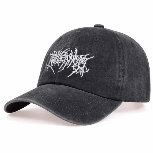 Vintage washed punk hip-hop baseball cap embroidered dad hat vintage classic style