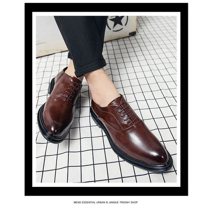 Fashion Business Formal Leather Shoes Men 2026 Summer Low-top Solid Wedding Shoes Black Oxford Pointed Office Shoes Plus Size 46