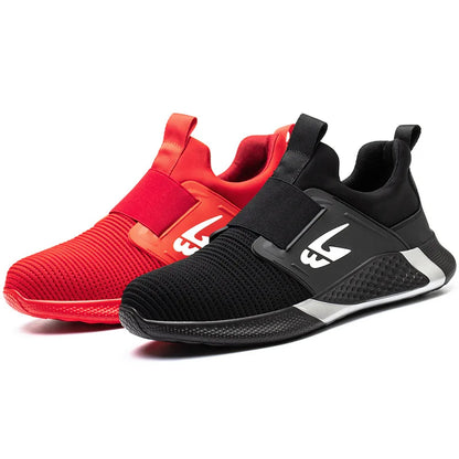 New Summer Safety Shoes Comfortable Men's Sports Shoes Lightweight Waterproof Sneakers Work Shoes Men's Steel Toe Work Boots