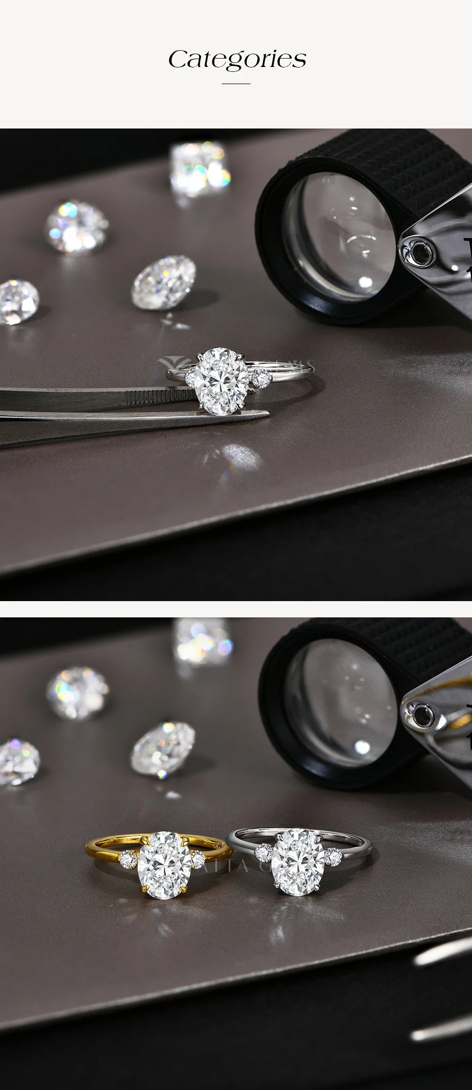 2CT Oval Cut Moissanite Solitaire Ring for Women Lab Grown VVS1 Diamond 9*7mm S925 Silver 18K Gold Wedding Fine Jewelry
