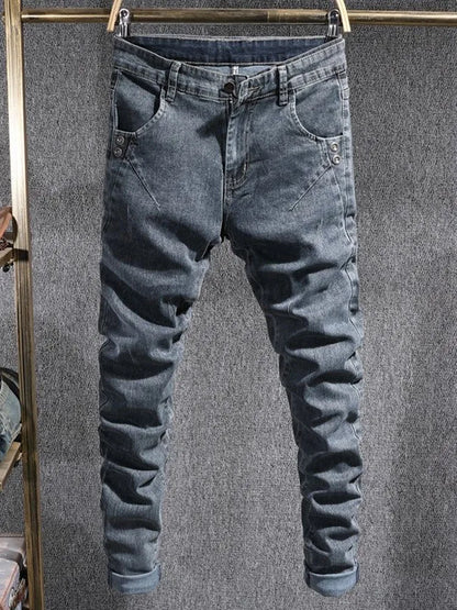 Autumn and Spring New Fashion Trend American Vintage Straight Leg Jeans Men's Casual Comfortable Sports High Quality Denim Pants