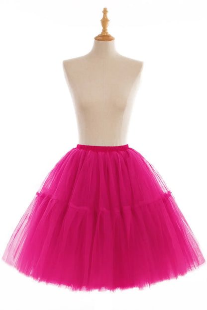 6 Layers Fluffy Ball Gown Women Short Skirts Knee Length Tutu Dress Underskirt Soft Tulle Petticoat for Club Cosplay Marathon