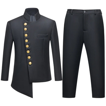 Newest African Boys Suit Set 2 Pieces Jacket Pants Wedding Ring Bearer Outfit Fast Ship Elegant Kids Tuxedo Birthday Wear 3-14T