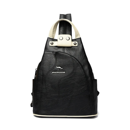 Women Leather Backpacks Zipper Female Chest Bag Travel Back Pack Ladies Bagpack Mochilas School Bags for Teenage Girls Sac A Dos