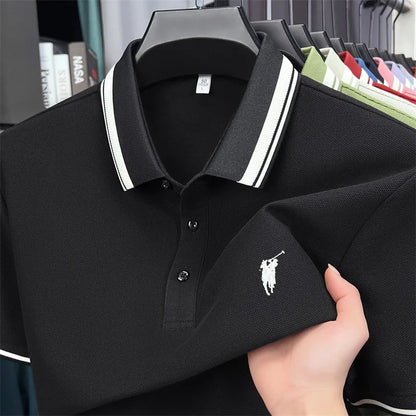 100% cotton luxury brand short sleeve polo shirt men new classic pony embroidery summer T-shirt high-end fashion casual Paul top