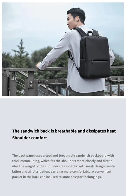 classic business backpack fashion laptop bag for men and women travel large capacity backpack.