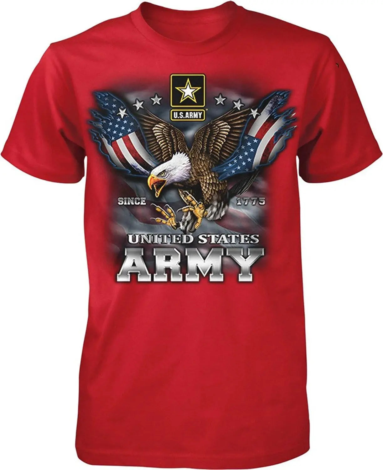 US Army Since 1775 Eagle USA American Flag Wings Men's T-Shirt wholesale cheap graphic t shirts 2024 streetwear t-shirts