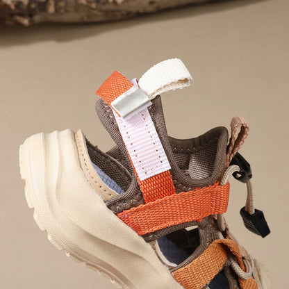 2025 New Summer Children Sandals For Boys Mesh Breathable Kids Sport Shoes Soft Sole Fashion Toddler Boys Beach Sandals EU21-30