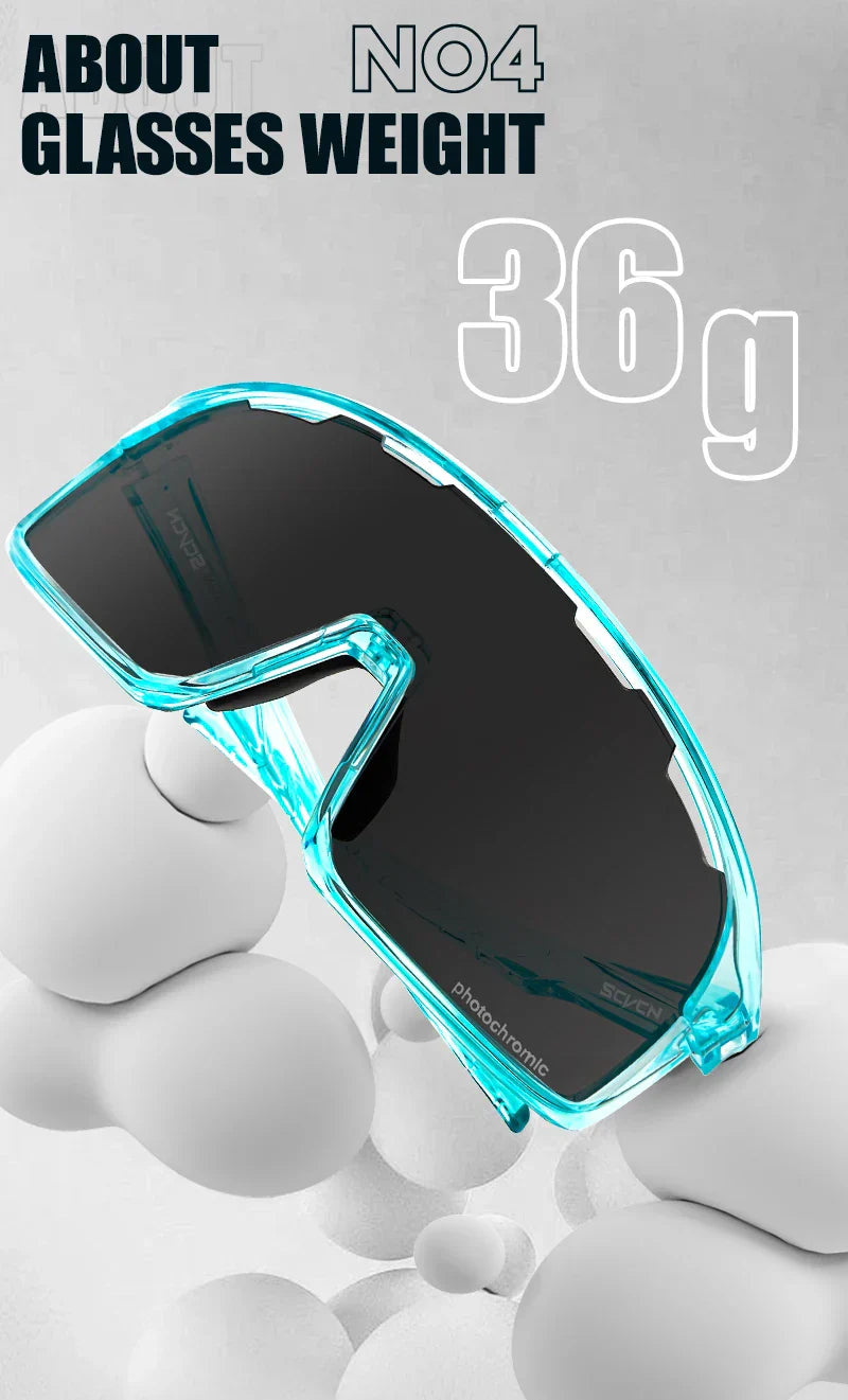 Photochromic Cycling Sunglasses Cycling Glasses UV400 Bicycle Eyewear Sports MTB Outdoor Bike Goggles Sunglasses Eyepieces