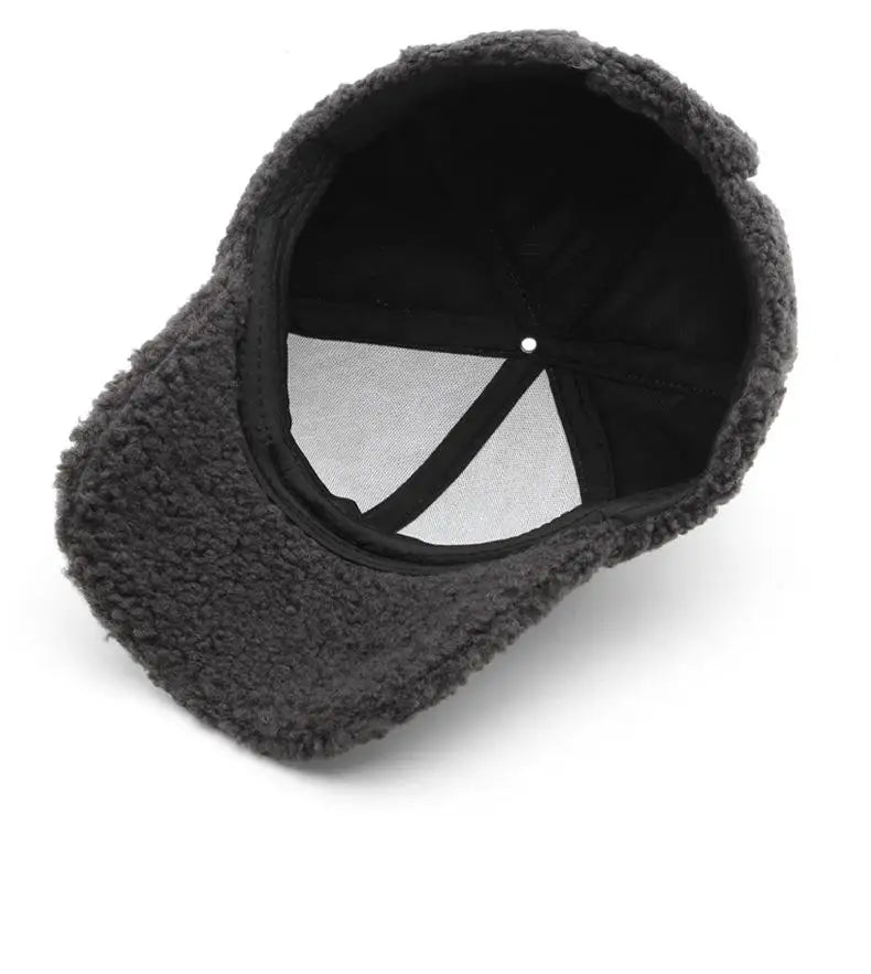 Winter Hats For Women Faux Fur Baseball Cap Female Outdoor Sunshade Keep Warm Solid Color Gorras Casquette Cap Men Casual New