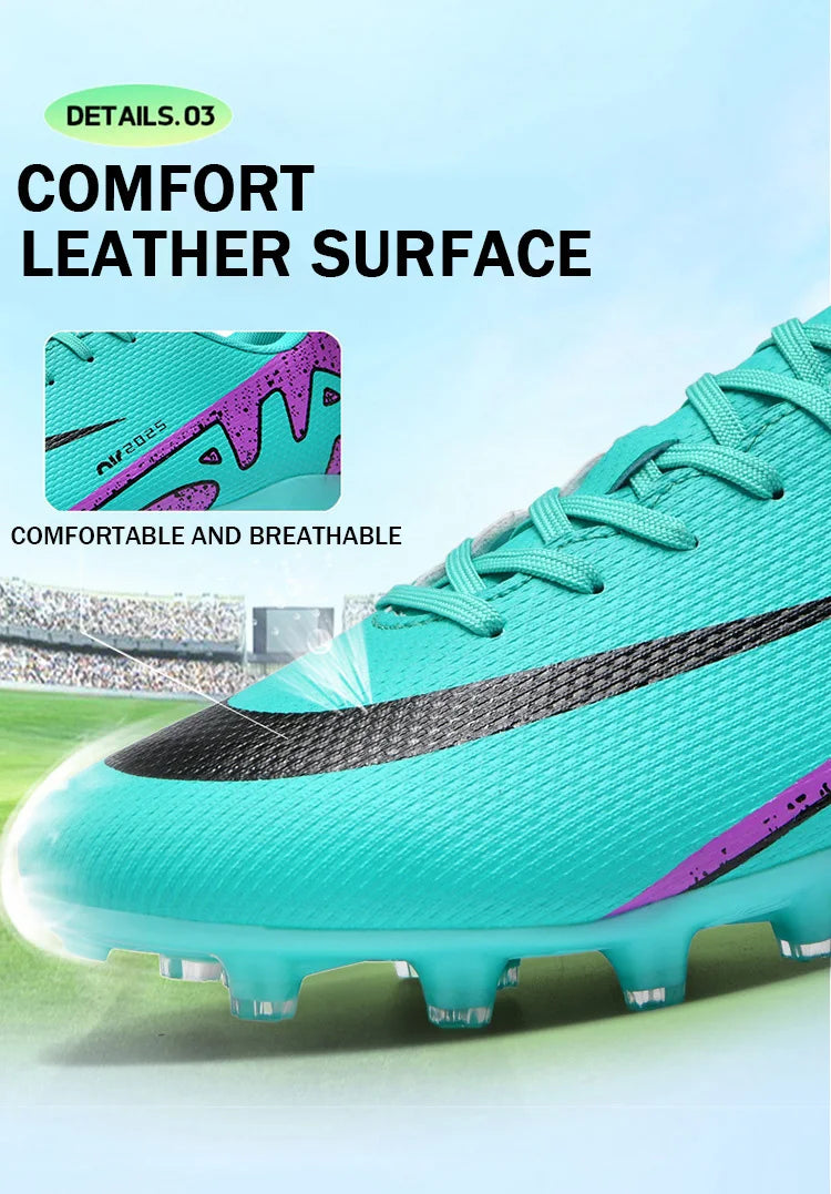 Kid Size 33-47 Long Short Spike Soccer Shoes Football Field Boots Unisex Society Training Match Adult Football Shoes