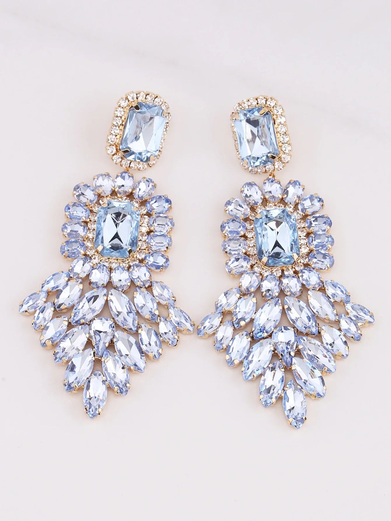 New Crystal Dangle Earrings For Women Rhinestone Earrings Weddings Ladies Party Fashion Jewelry Accessories Wholesale Gifts